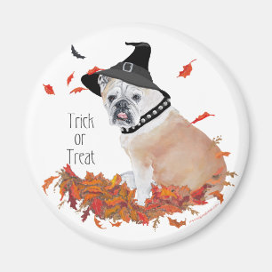 English Bulldog Halloween Magnet