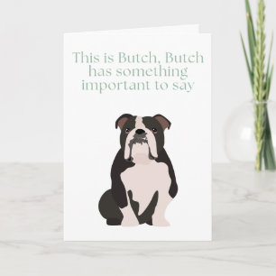 English Bulldog has Something to say *charity card