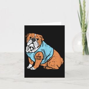 English Bulldog I Love Mom Tattoo Dog Lover Owner  Card