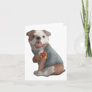 English Bulldog I Love Mom Tattoo Dog Shirt Mother Card