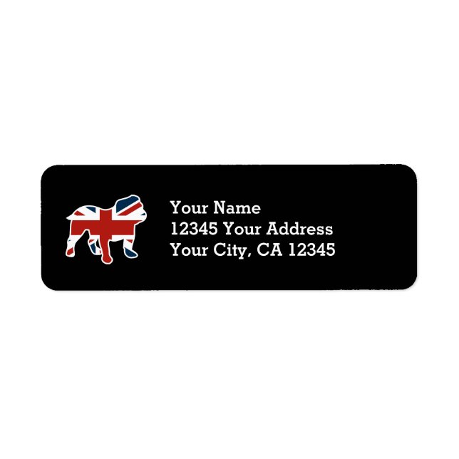 English Bulldog in Union Jack Flag (Front)