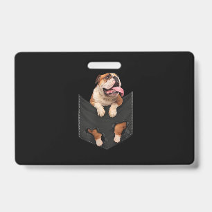 English Bulldog In Your Pocket  Dogs Lovers Badge