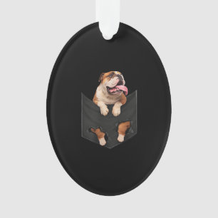English Bulldog In Your Pocket  Dogs Lovers Ornament