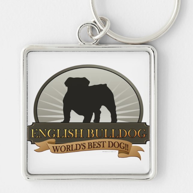 English Bulldog Keychain (Front)