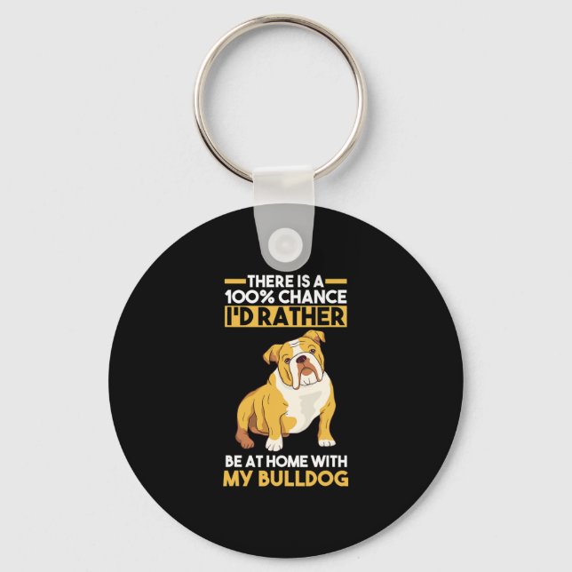 English Bulldog  Keychain (Front)