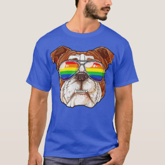 English Bulldog LGBT Gay Pride  for Men Women Boys T-Shirt