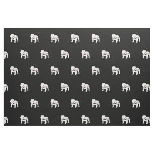 English Bulldog Loveq Fabric