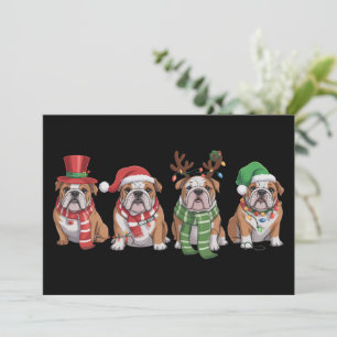 English Bulldog Lover Christmas Dog Mom Xmas Gift  Holiday Card