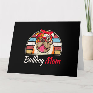 English Bulldog Lover Gifts Bulldog Mom Dad Card
