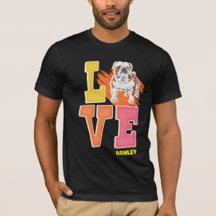 English Bulldog lovers cute colour T-Shirt