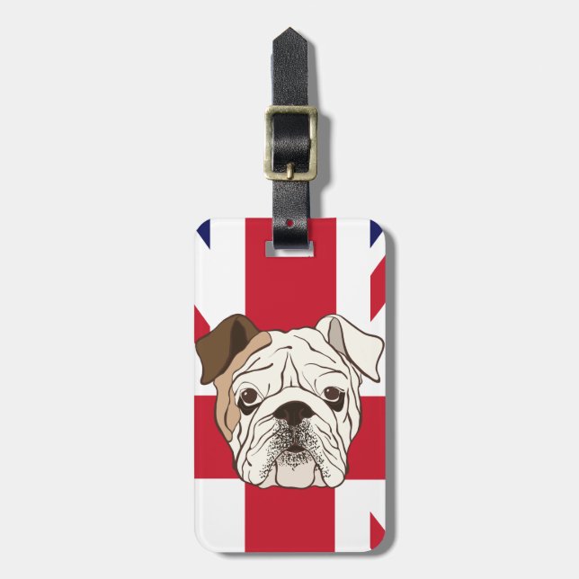 English Bulldog Luggage Tag (Front Vertical)
