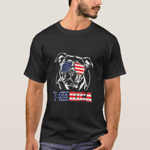English Bulldog Merica Patriotic Dog Tshir T-Shirt