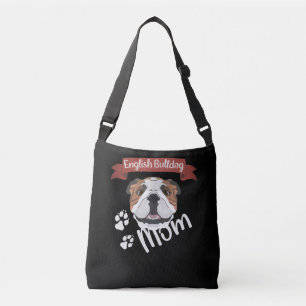 English Bulldog Mom, Dog Mom Crossbody Bag