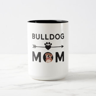 English Bulldog Mom Funny Lovesr Mothers Day Gifts Two-Tone Coffee Mug