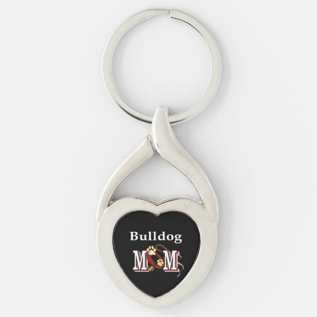 English Bulldog Mom Gifts Keychain (Front)