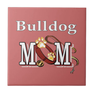 English Bulldog Mom Gifts Tile