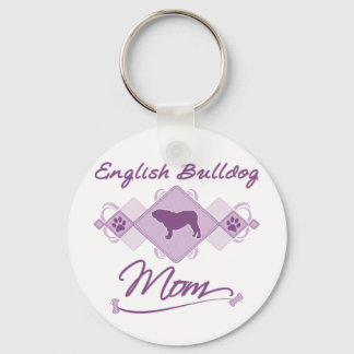 English Bulldog Mom Keychain