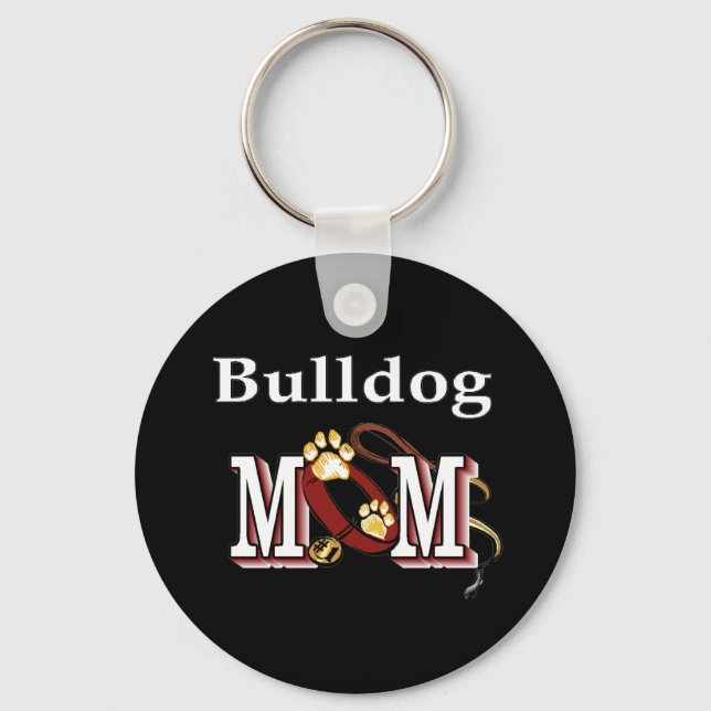 English bulldog mom Keychain (Front)