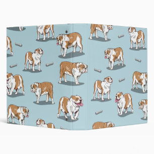 English bulldog pattern binder