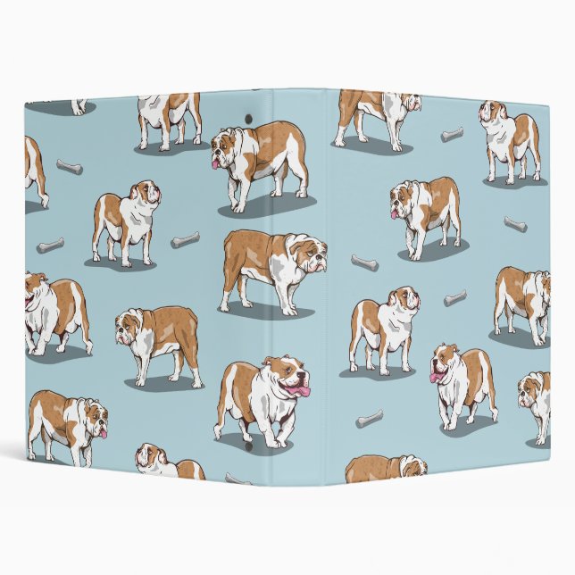 English bulldog pattern binder (Background)