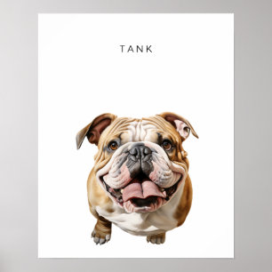 English Bulldog Personalized Print