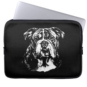English Bulldog Portrait Minimalist Apparel Laptop Sleeve