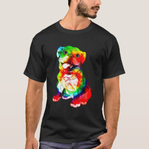 English Bulldog Psychedelic Art Hippie Dog Mom T-Shirt