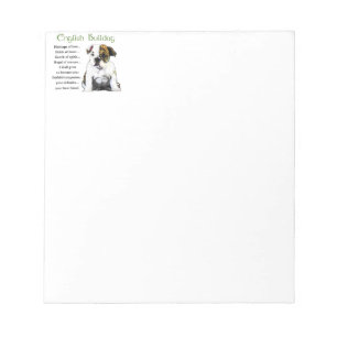English Bulldog Puppy Heritage of Love Notepad
