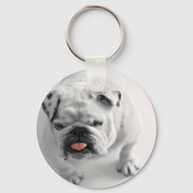 English Bulldog Puppy Keychain (Front)