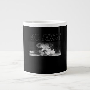 English Bulldog Puppy Social Distancing Go Away Large Coffee Mug
