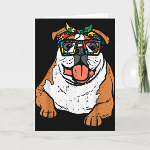 English Bulldog Puzzle Bandana Gles Autism Awarene Card