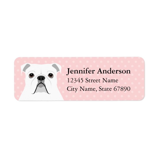English Bulldog Return Address Labels (Front)