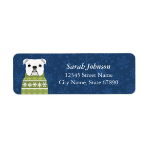 English Bulldog Return Address Labels