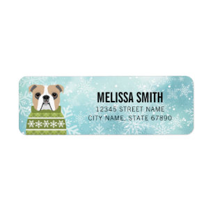 English Bulldog Return Address Labels