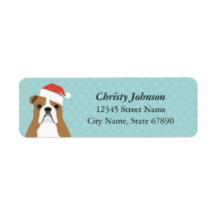 English Bulldog Return Address Labels