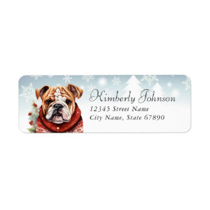 English Bulldog Return Address Labels