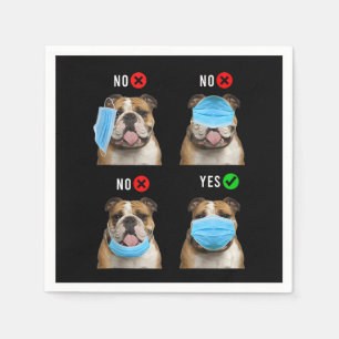 English Bulldog Right Wear Face Mask Tank Top Napkin