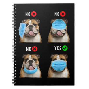 English Bulldog Right Wear Face Mask Tank Top Notebook