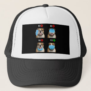 English Bulldog Right Wear Face Mask Tank Top Trucker Hat