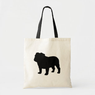 English Bulldog Silhouette Tote Bag