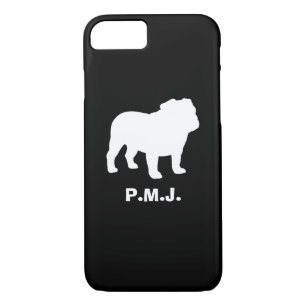 English Bulldog Silhouette with Custom Text Case-Mate iPhone Case