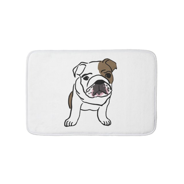 English Bulldog Small Bath Mat (Front)