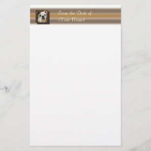 English Bulldog Stationary - From the Desk of ... Stationery