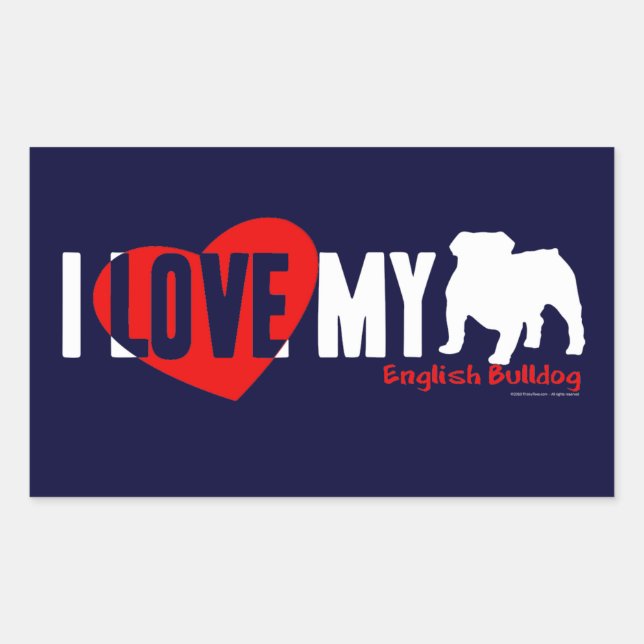 English Bulldog Sticker (Front)