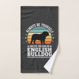 English Bulldog Sunset Be Yourself Dog Hand Towel