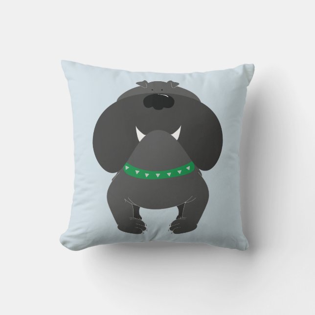 English Bulldog Throw Pillow (Front)