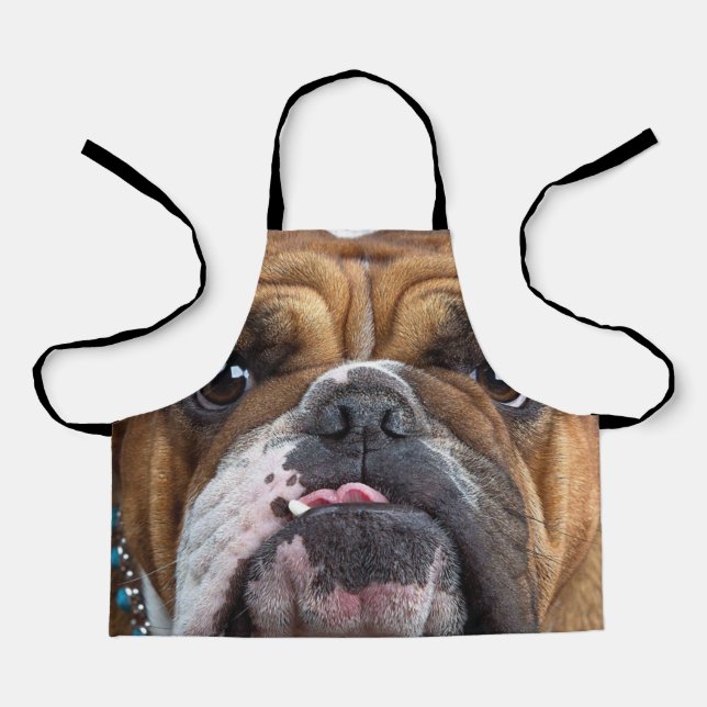 English Bulldog  Throw Pillow Apron (Front)