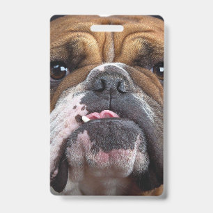 English Bulldog  Throw Pillow Badge