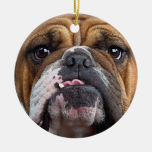English Bulldog Throw Pillow Ceramic Ornament