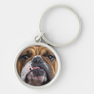 English Bulldog Throw Pillow Keychain